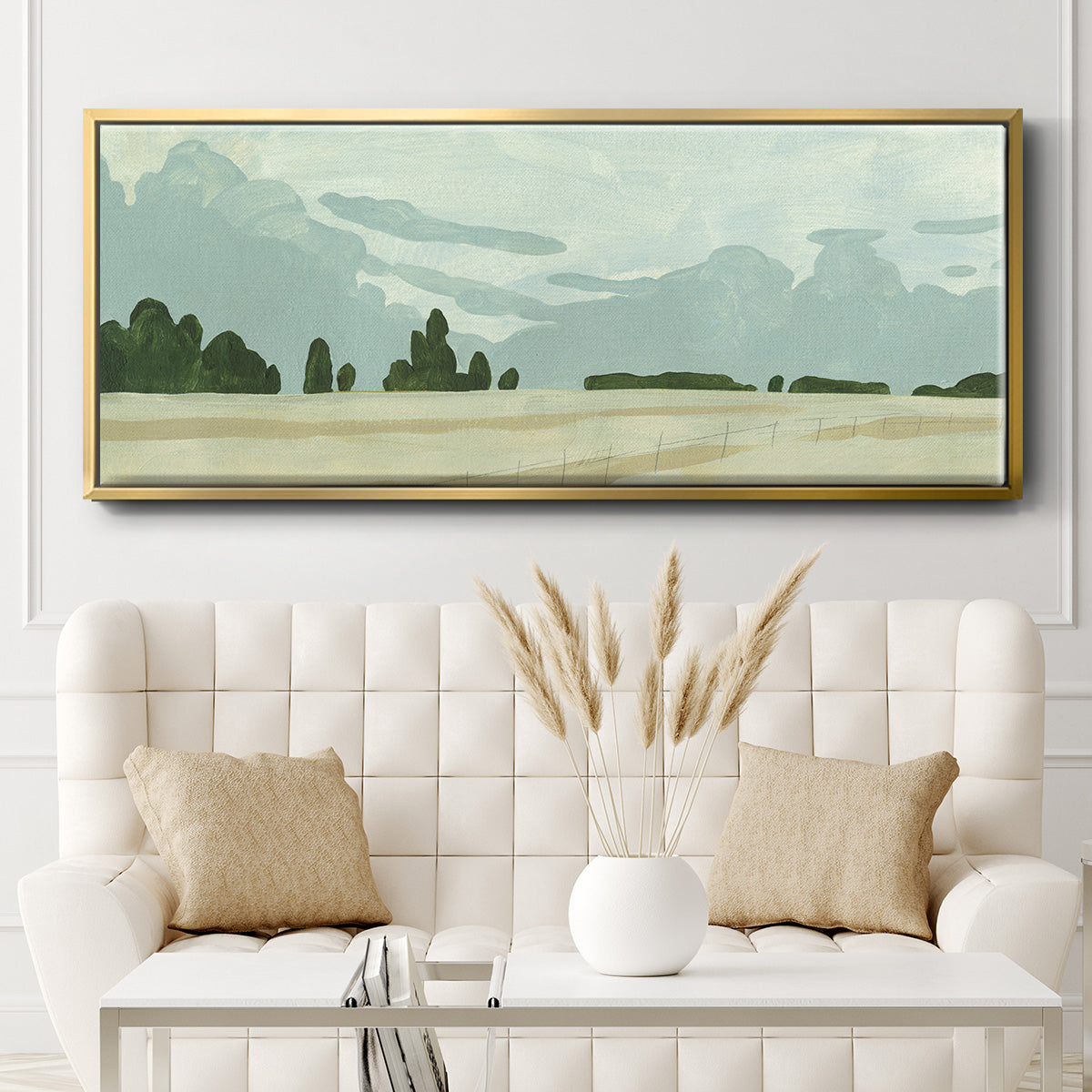 Farmland Study I - Floater Framed Canvas Print