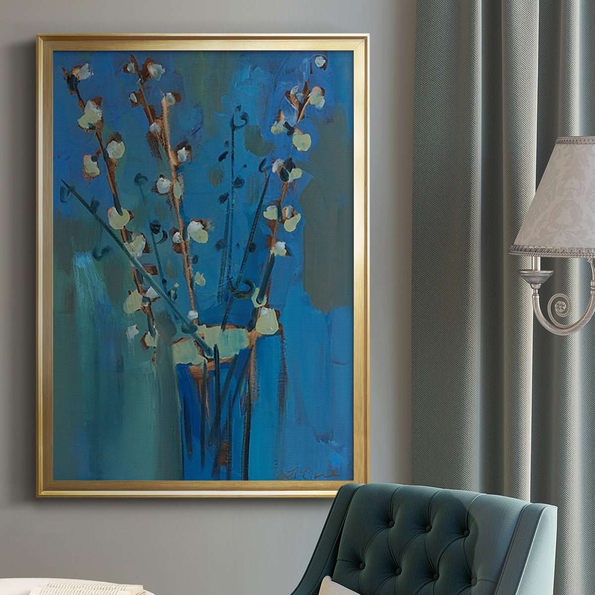 Winter Willow II - Modern Framed Canvas Print