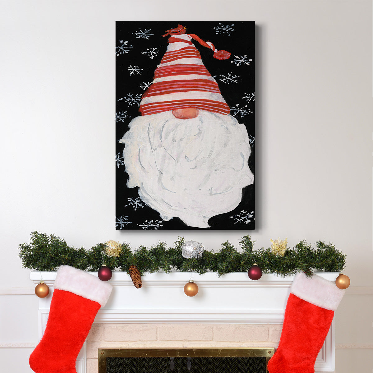 Winter Snow Gnome - Gallery Wrapped Canvas