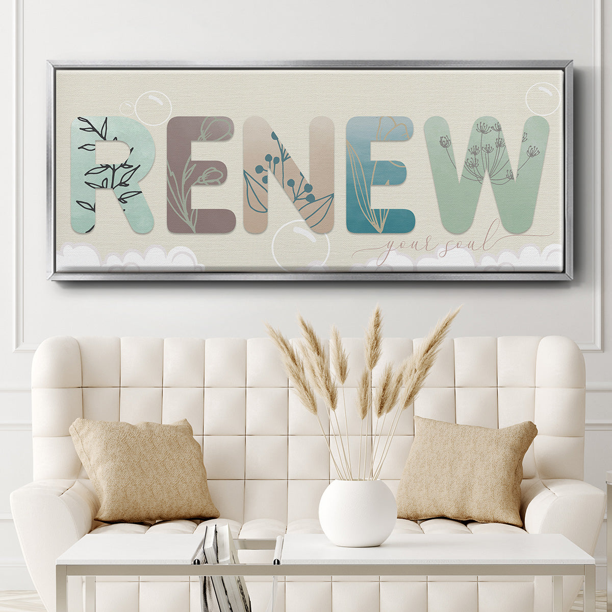Renew Your Soul - Floater Framed Canvas Print