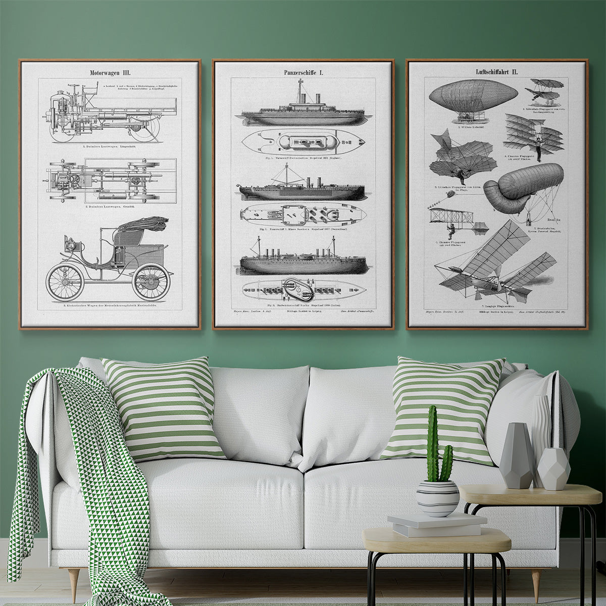 Industrial Flight - Floater Framed Canvas Set
