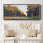 The road from Chailly to Fontainebleau by Monet - Floater Framed Canvas Print