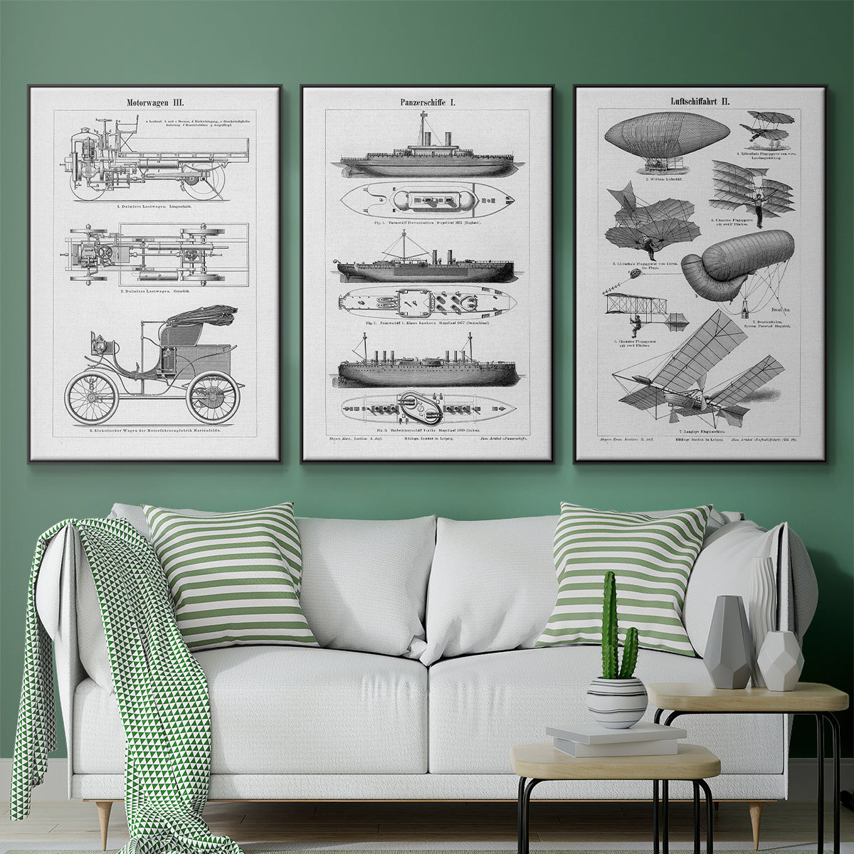 Industrial Flight - Floater Framed Canvas Set