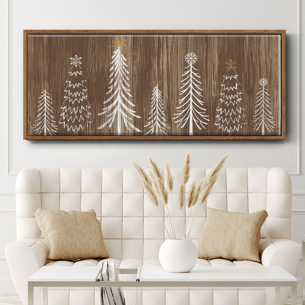 Barnwood Wonderland Collection D - Floater Framed Canvas Print
