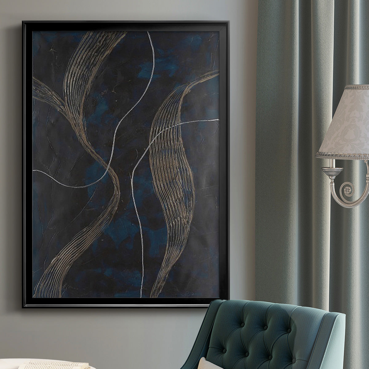 Laminar Flow II - Modern Framed Canvas Print