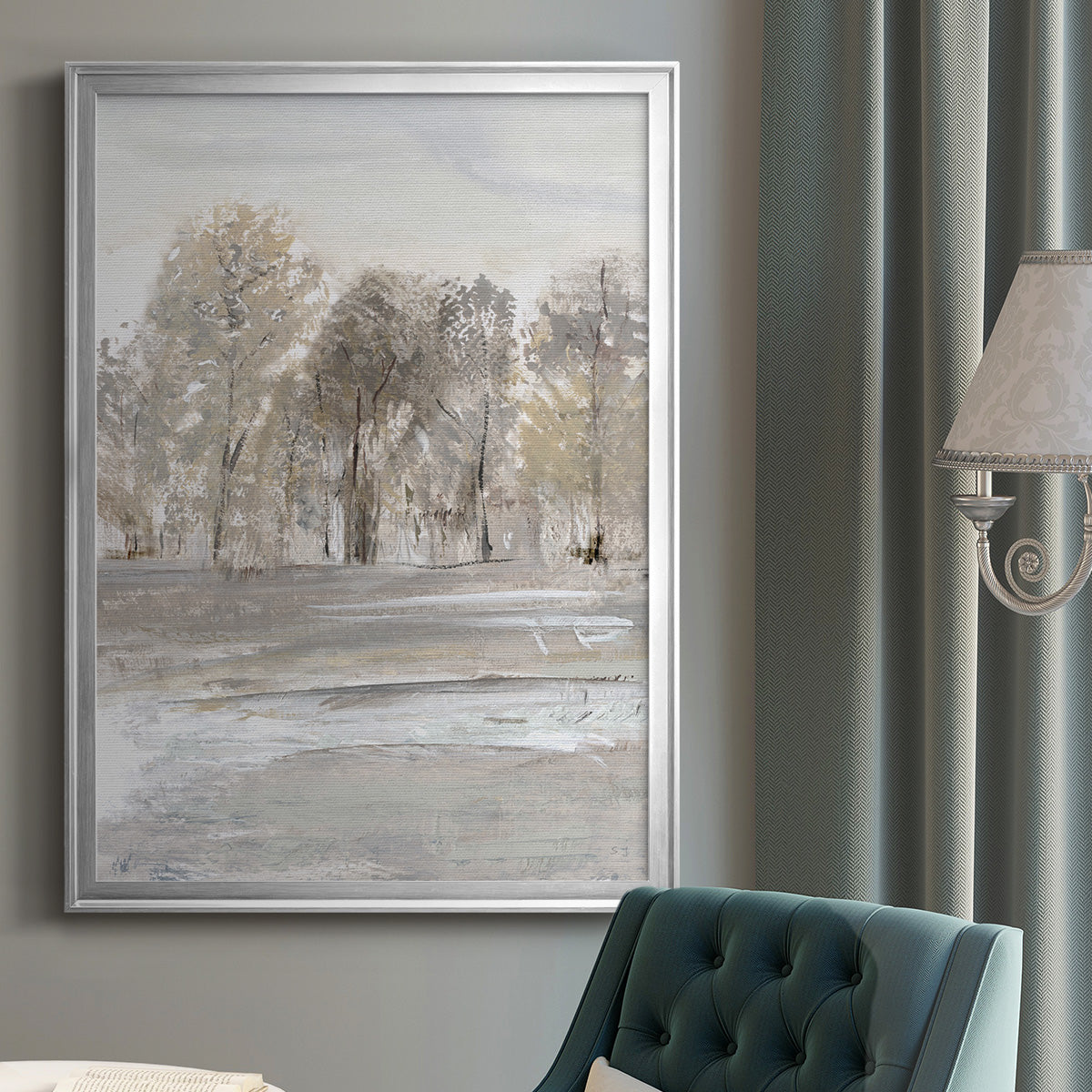 Meadow's Edge II - Modern Framed Canvas Print