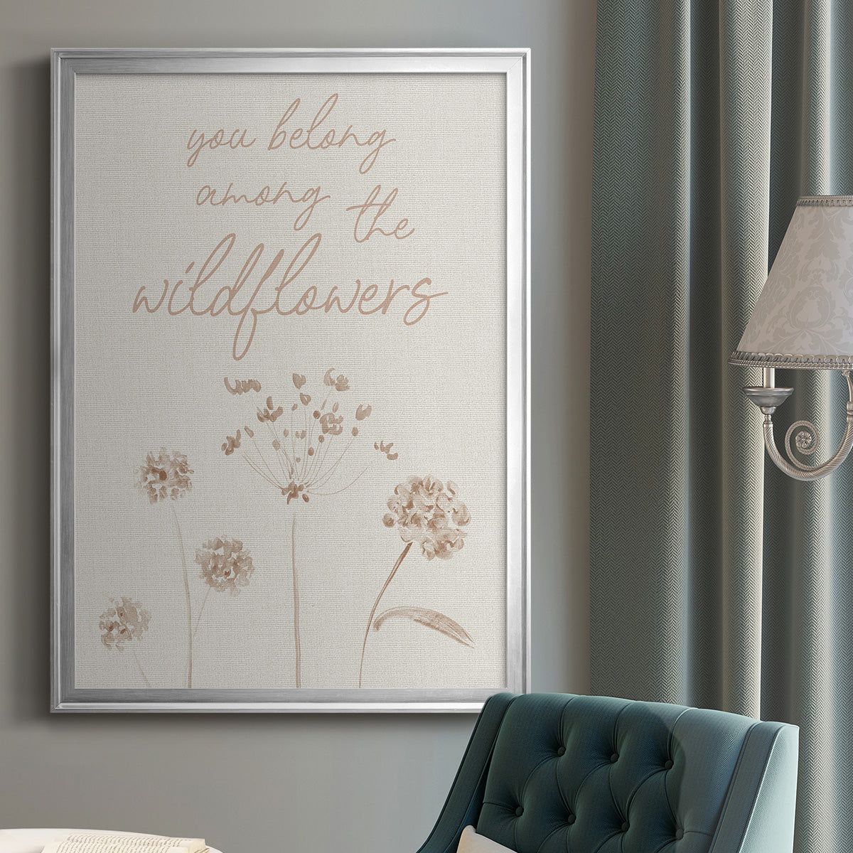 Wildflowers - Modern Framed Canvas Print