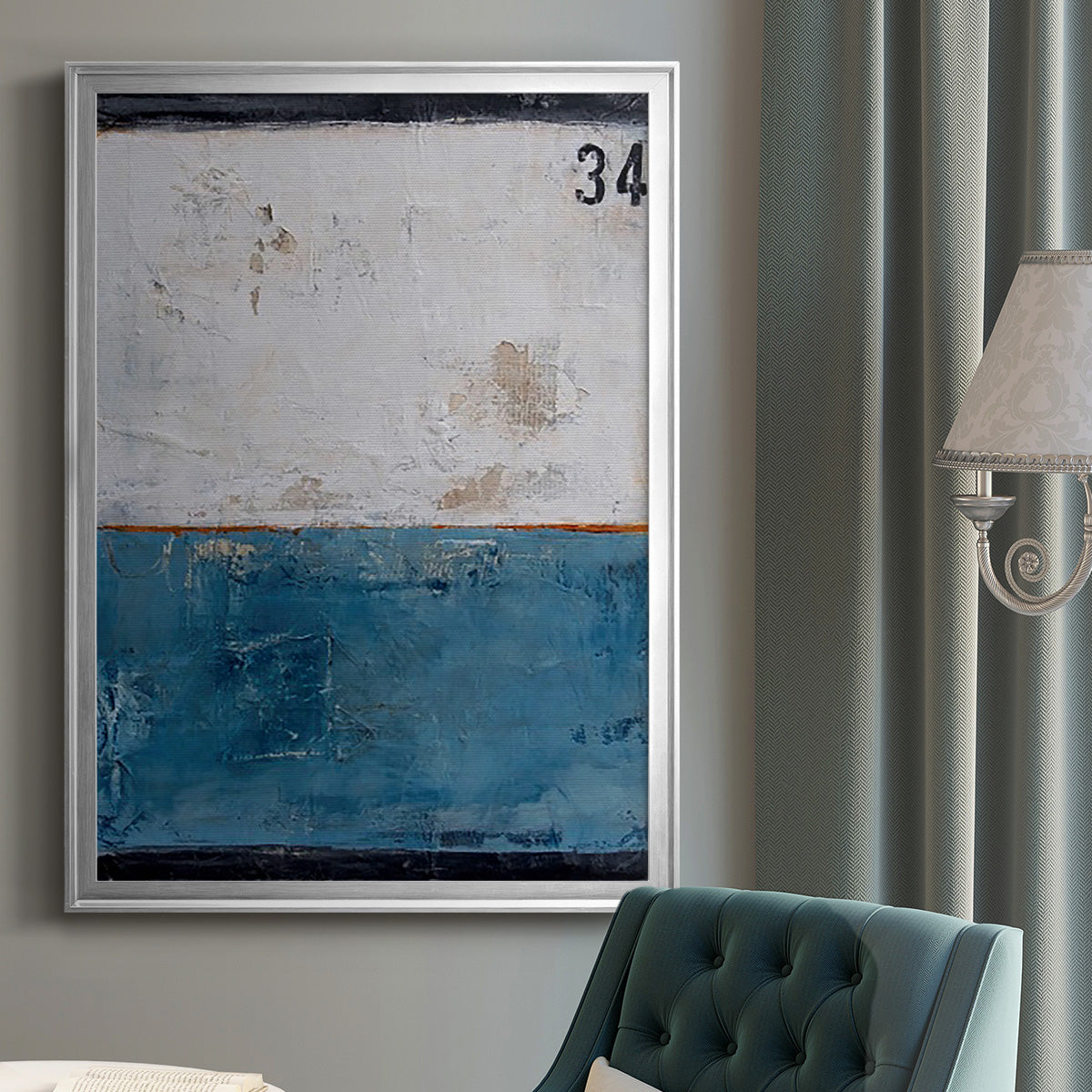 Take 34 - Modern Framed Canvas Print