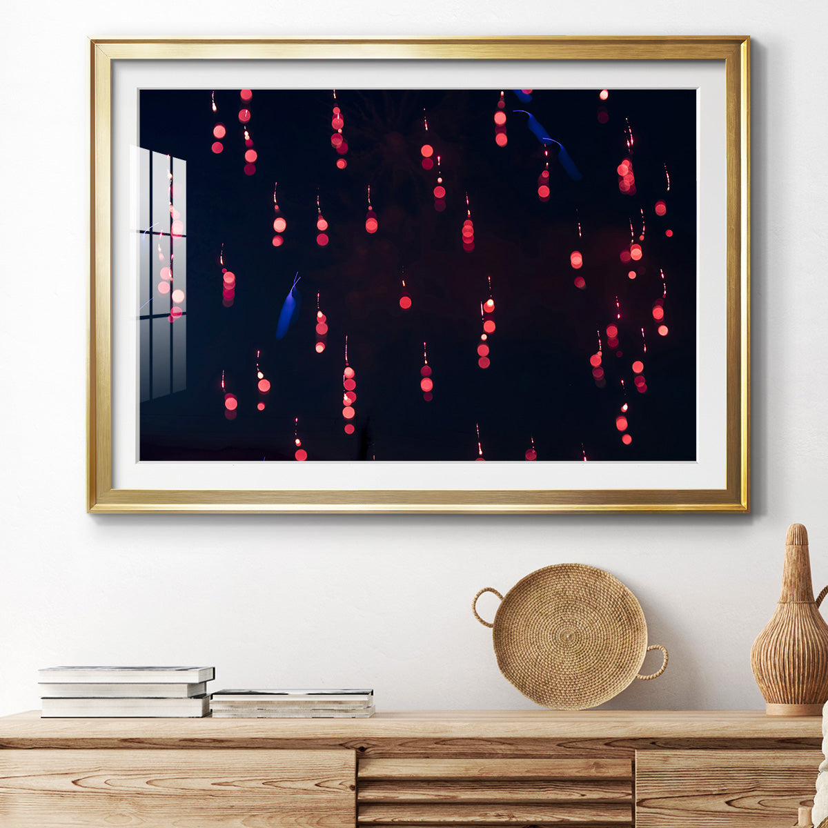 Crimson Constellation - Modern Framed Art Print