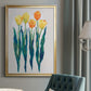 Tulips in a Row II - Modern Framed Canvas Print