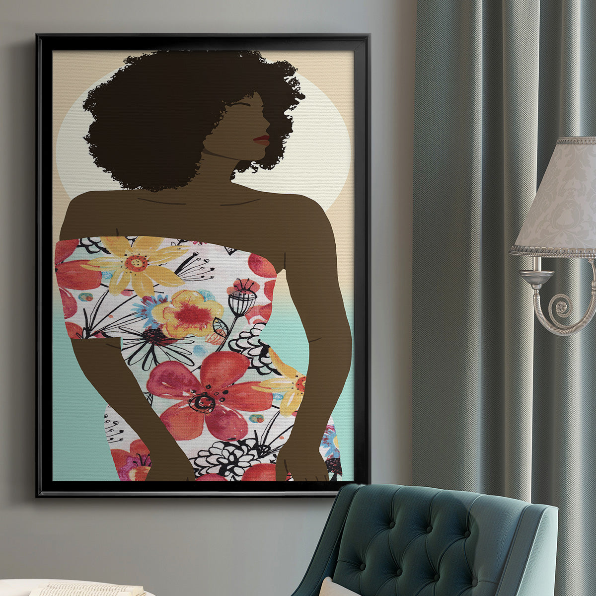 You Go Woman II - Modern Framed Canvas Print