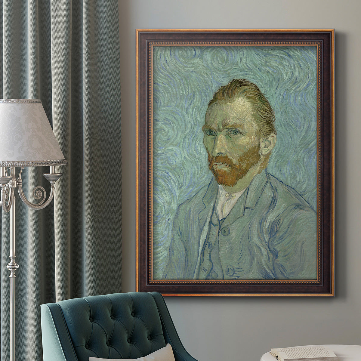 Self-Portrait, 1889 - Ornate Framed Canvas Print