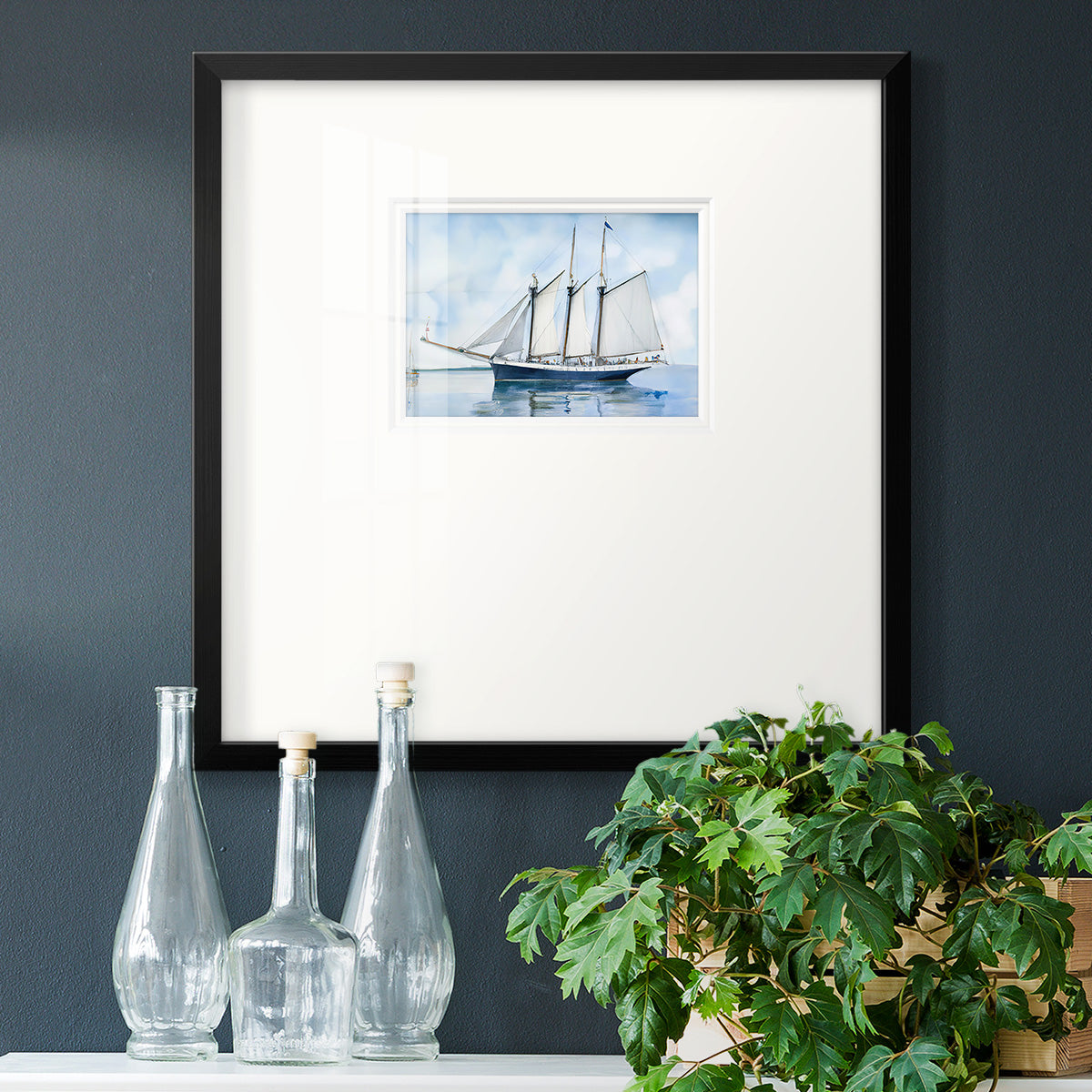 Blue Sail Premium Framed Print Double Matboard