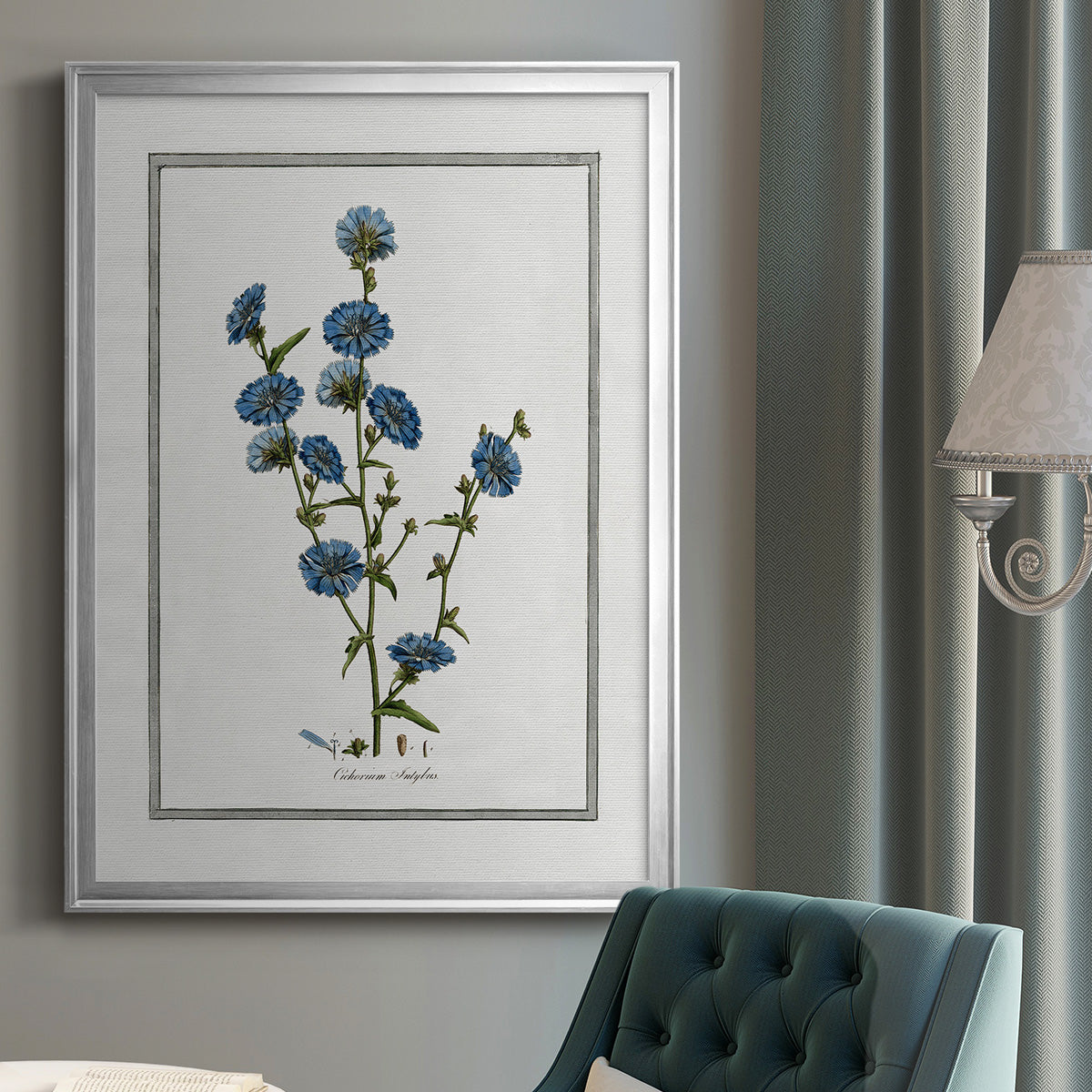Soft Botanical I - Modern Framed Canvas Print