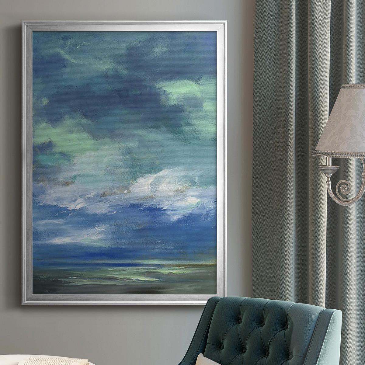 Island Morning - Modern Framed Canvas Print