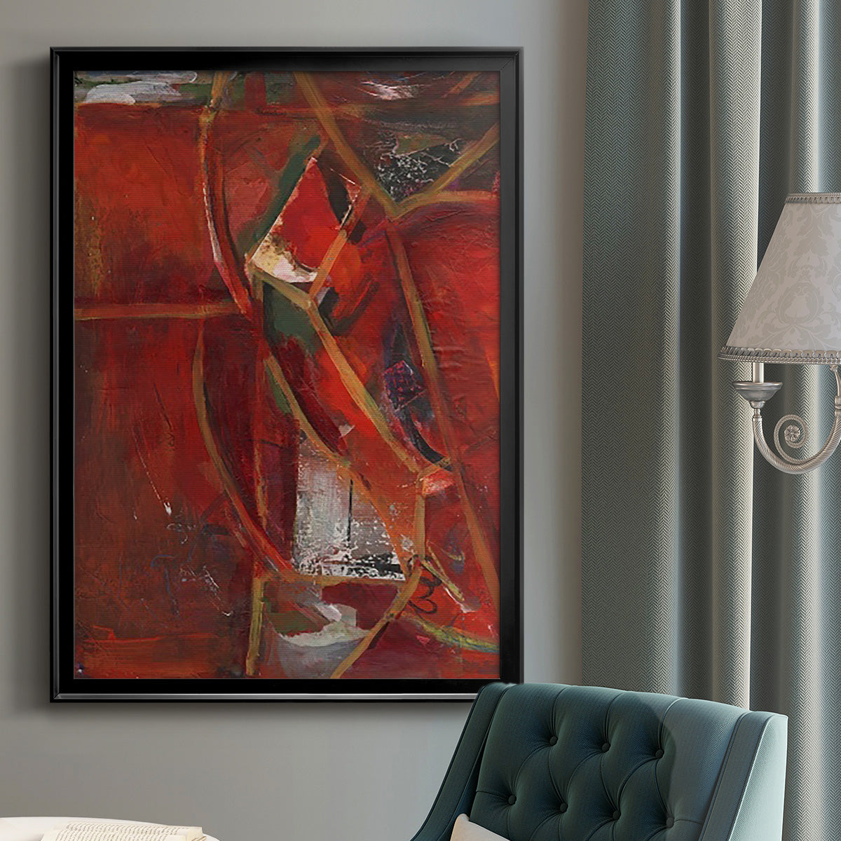 City Life II - Modern Framed Canvas Print