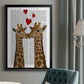 Giraffe Love - Modern Framed Canvas Print