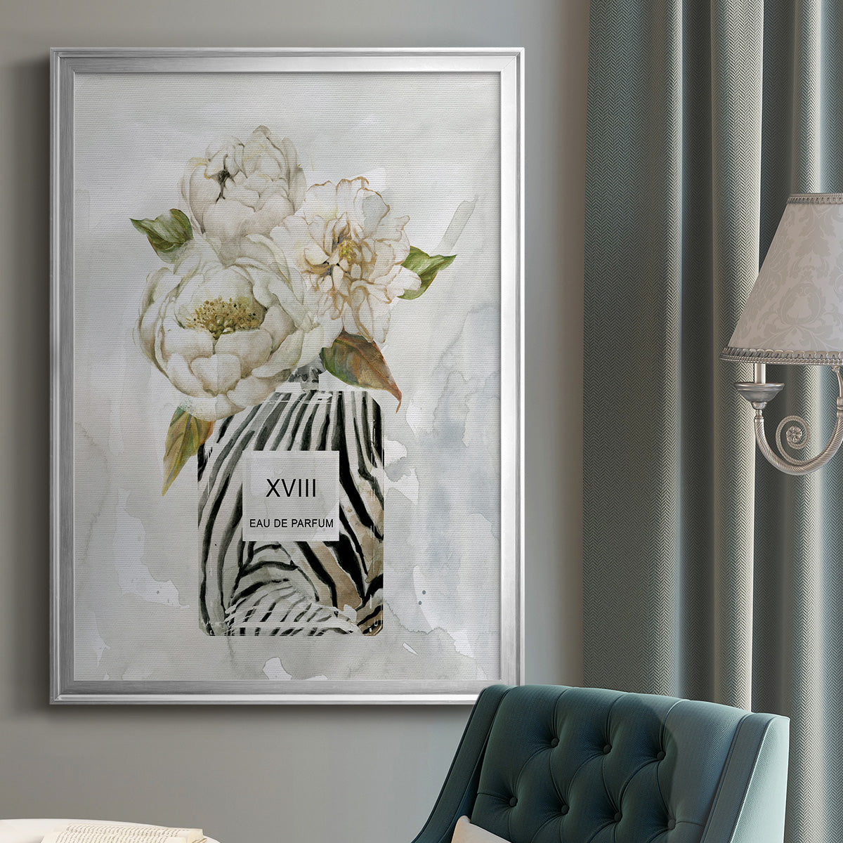 Feminine Wilds II - Modern Framed Canvas Print