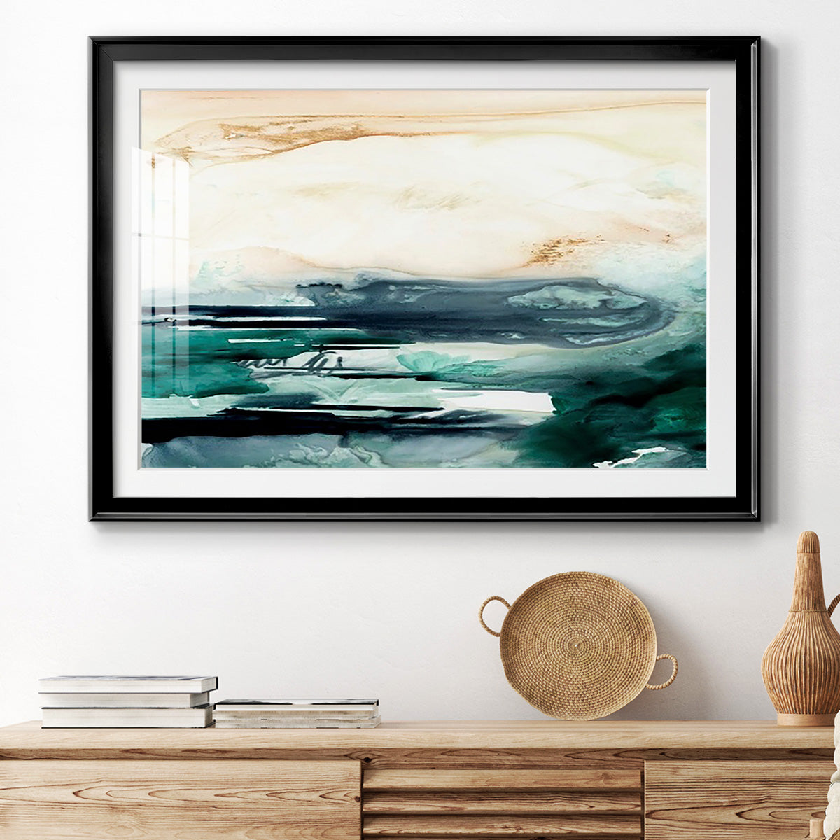 Sea Foam Flow II - Modern Framed Art Print