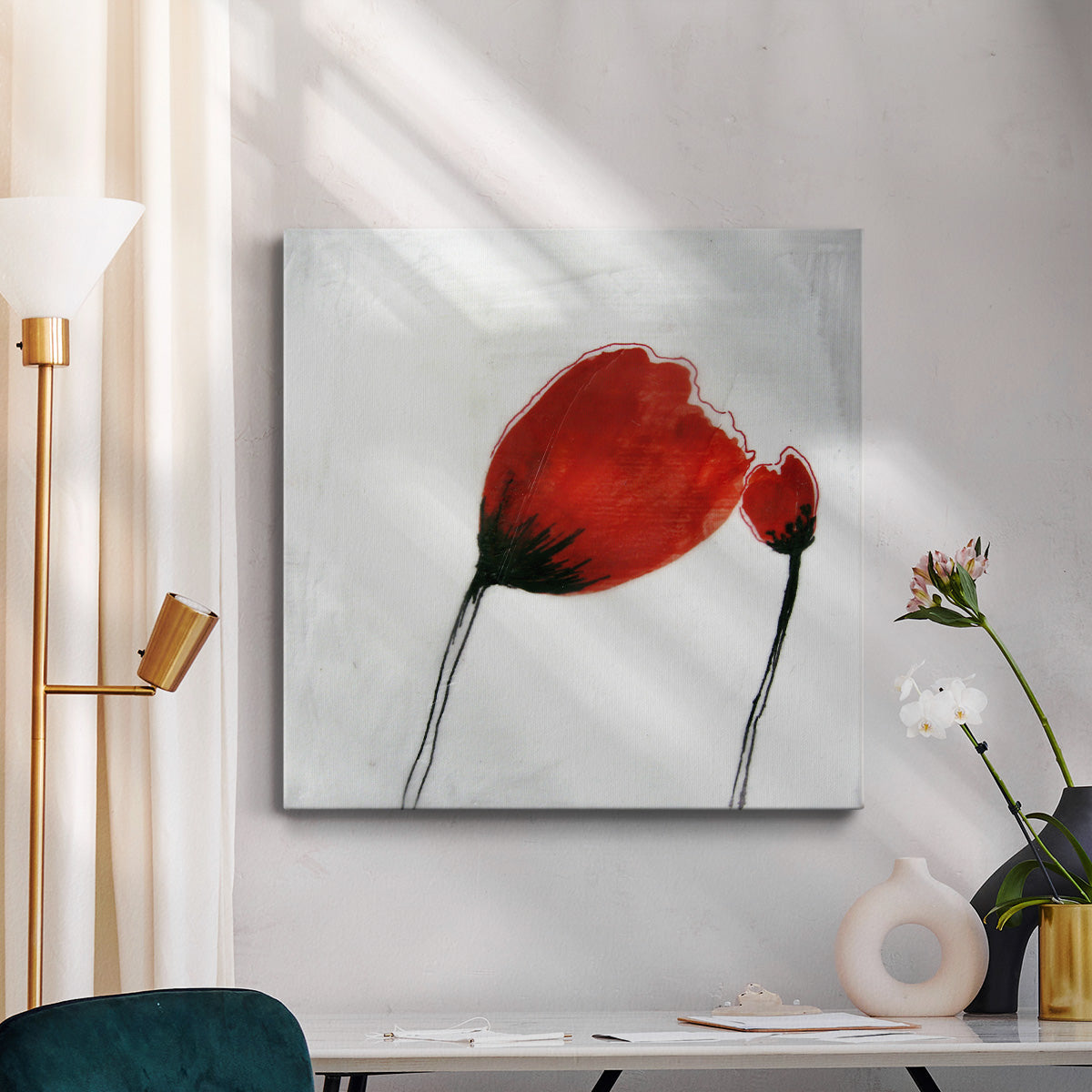 Red Drops IV - Canvas Art Print
