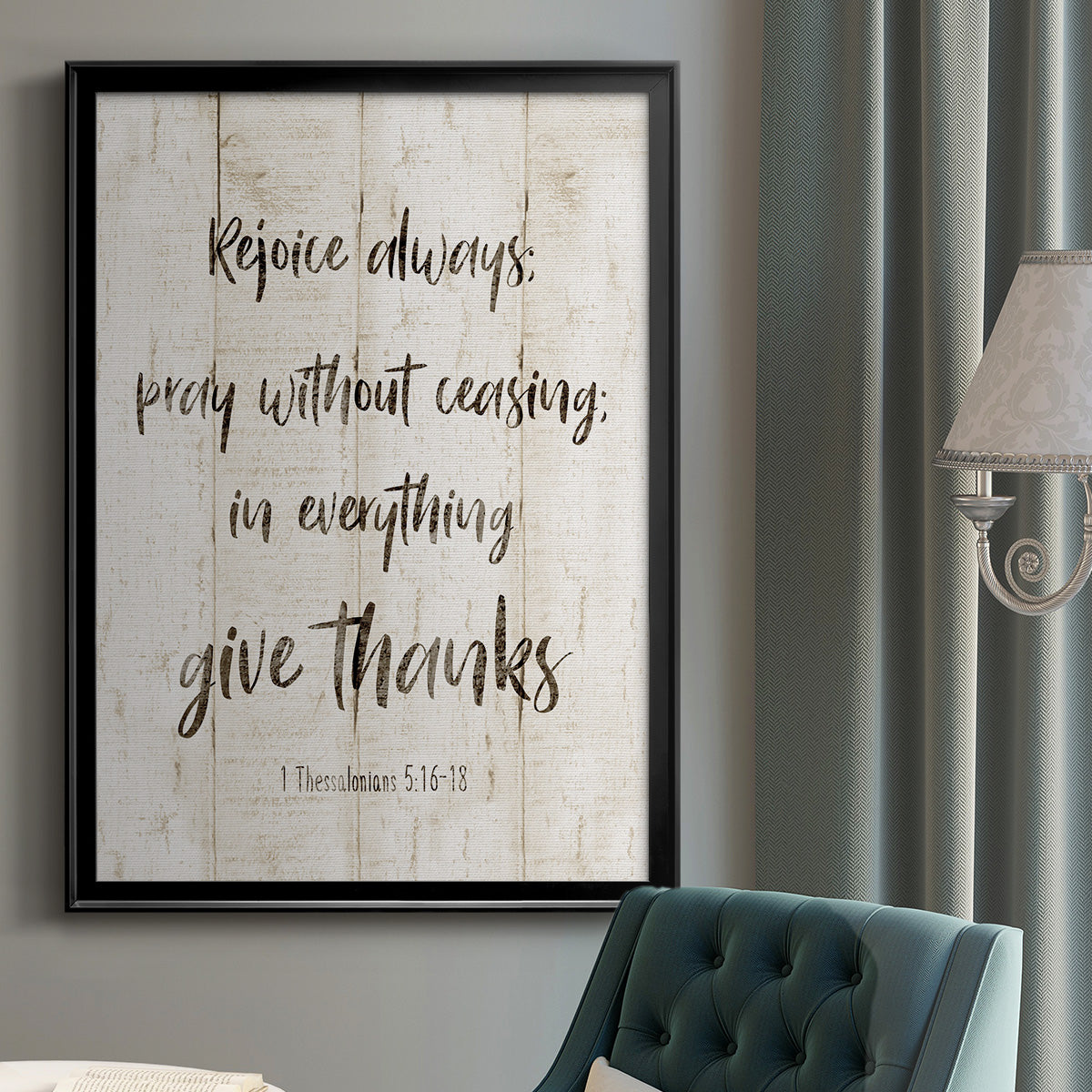Rejoice Always - Modern Framed Canvas Print