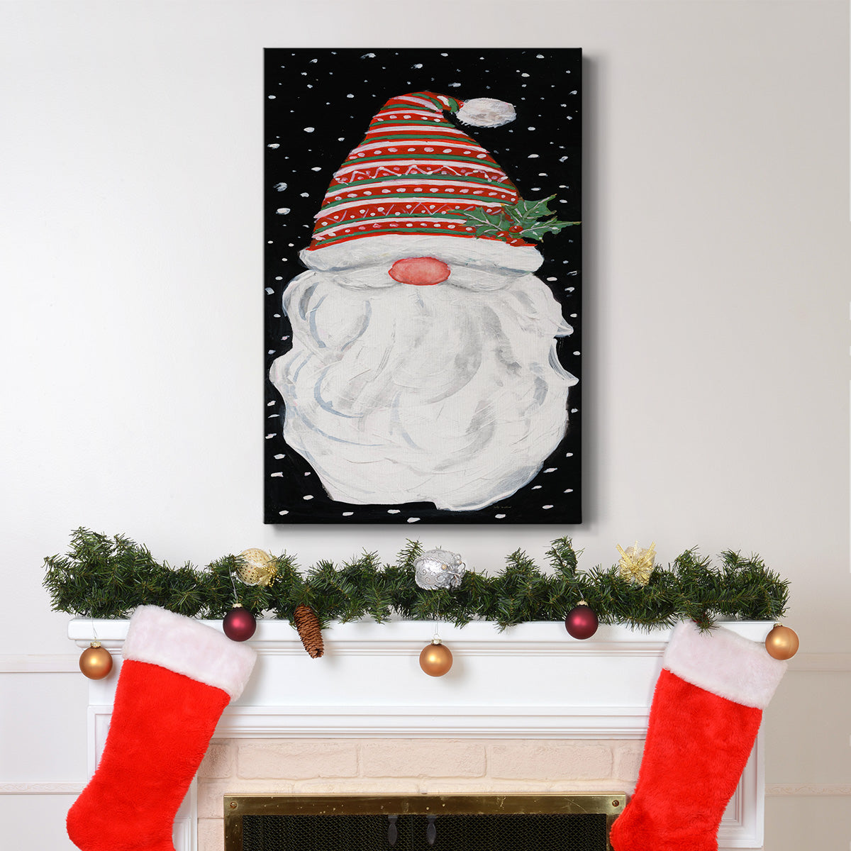 Winter Home Gnome - Gallery Wrapped Canvas