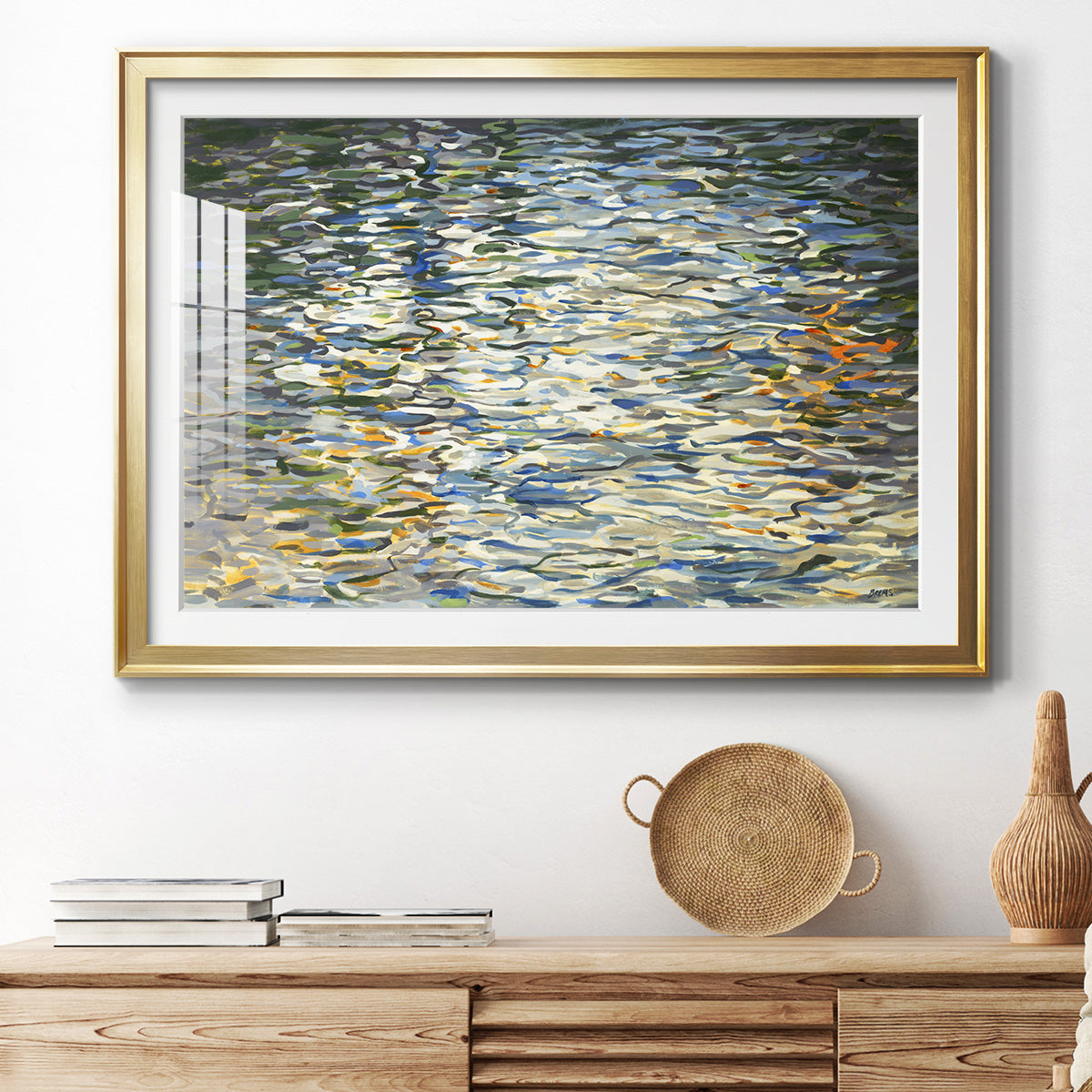 Water Reflections - Modern Framed Art Print