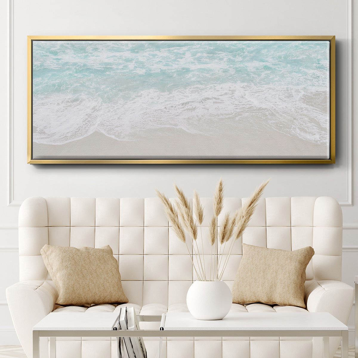 Coastline Tide - Floater Framed Canvas Print