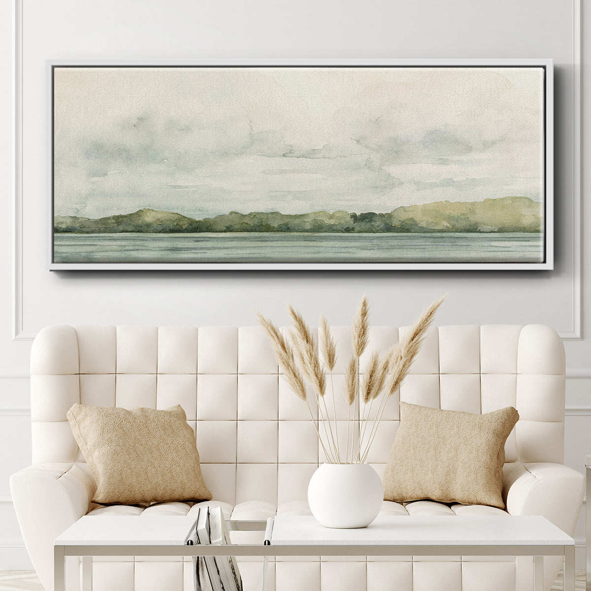 Riverside Views I - Floater Framed Canvas Print