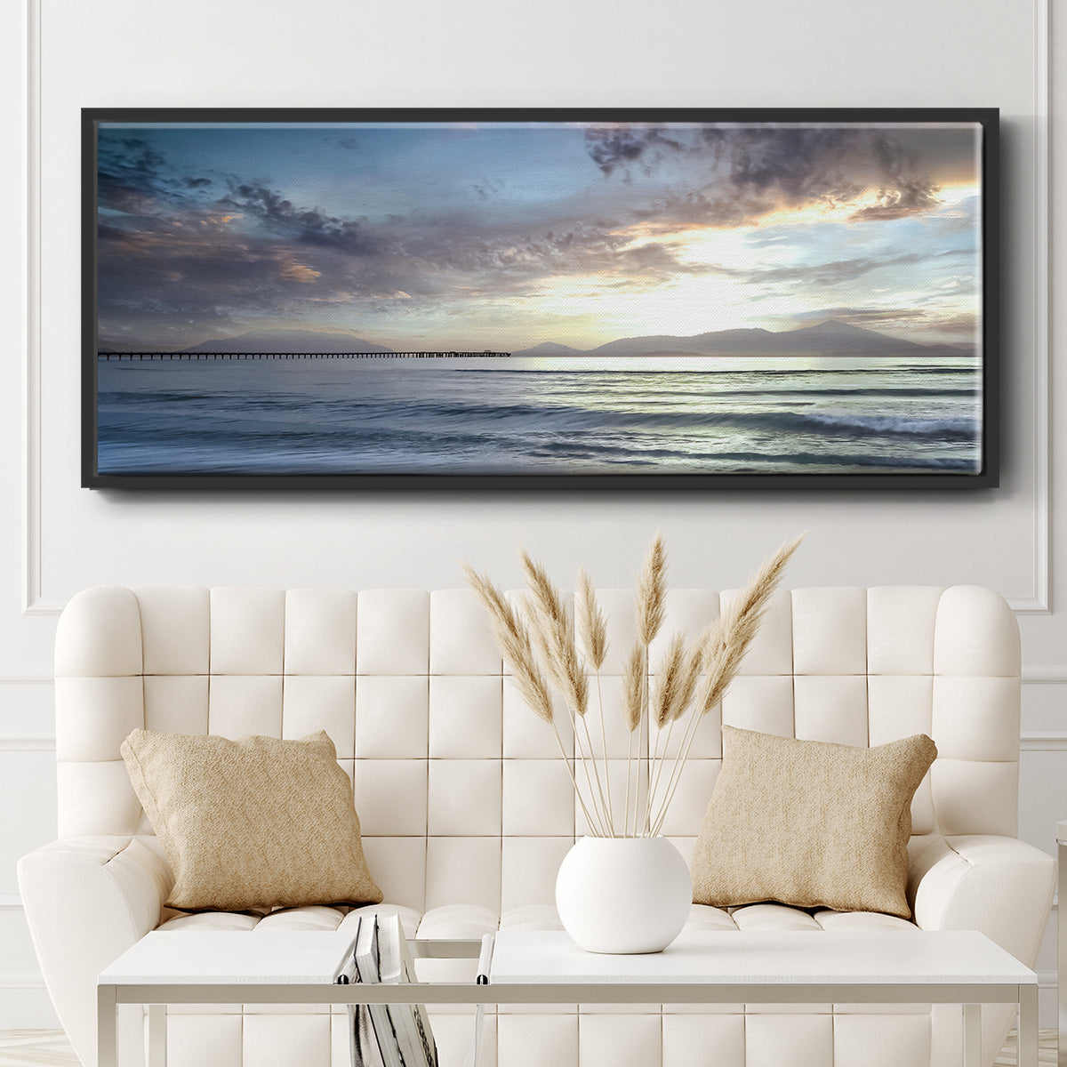 Island Calm - Floater Framed Canvas Print