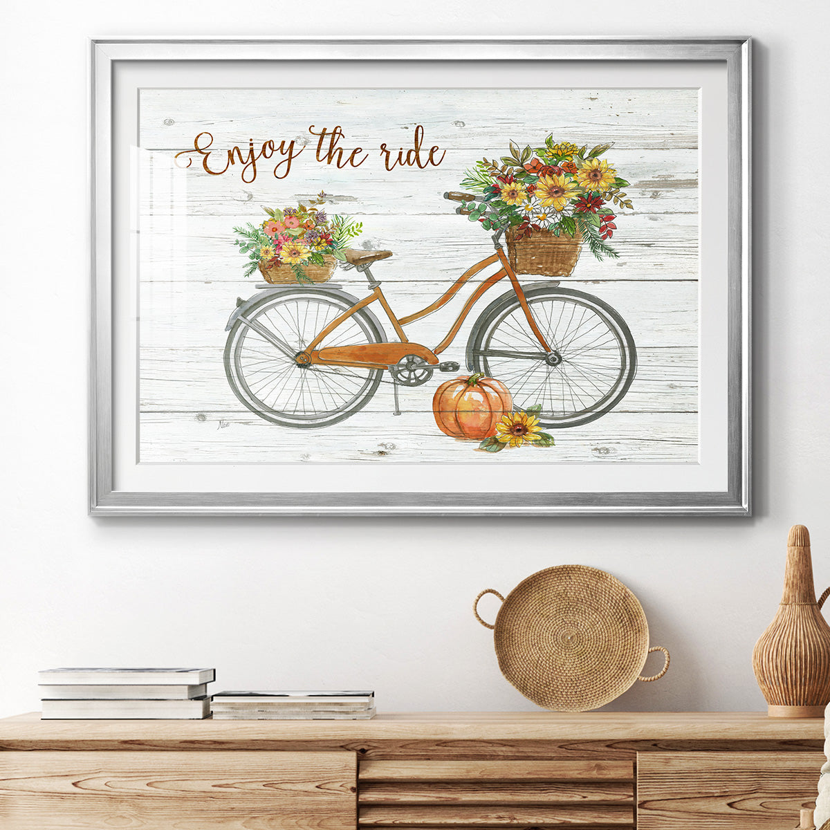 Harvest Bike - Modern Framed Art Print