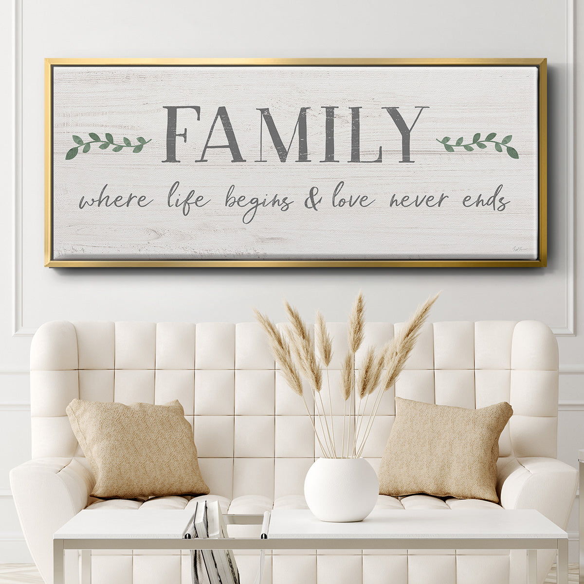 Love Never Ends - Floater Framed Canvas Print
