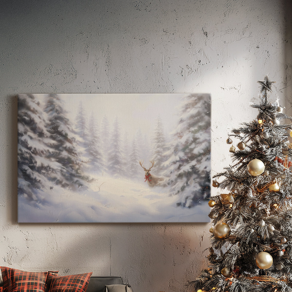 Pearled Cottage at Twilight - Canvas Art Print