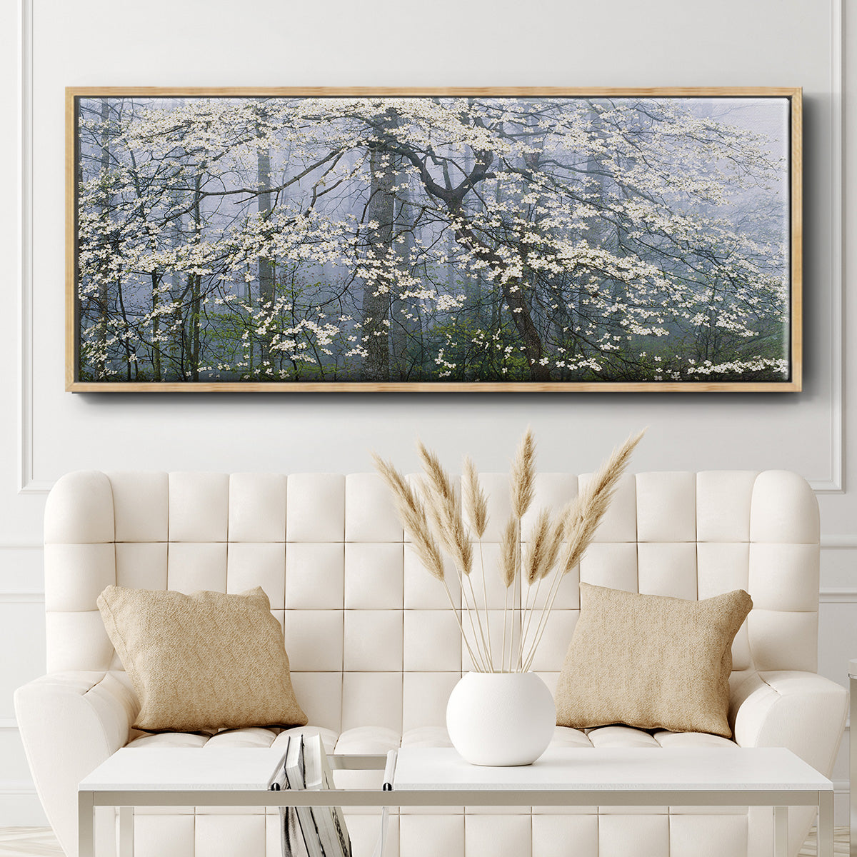 Dogwood Canopy - Floater Framed Canvas Print