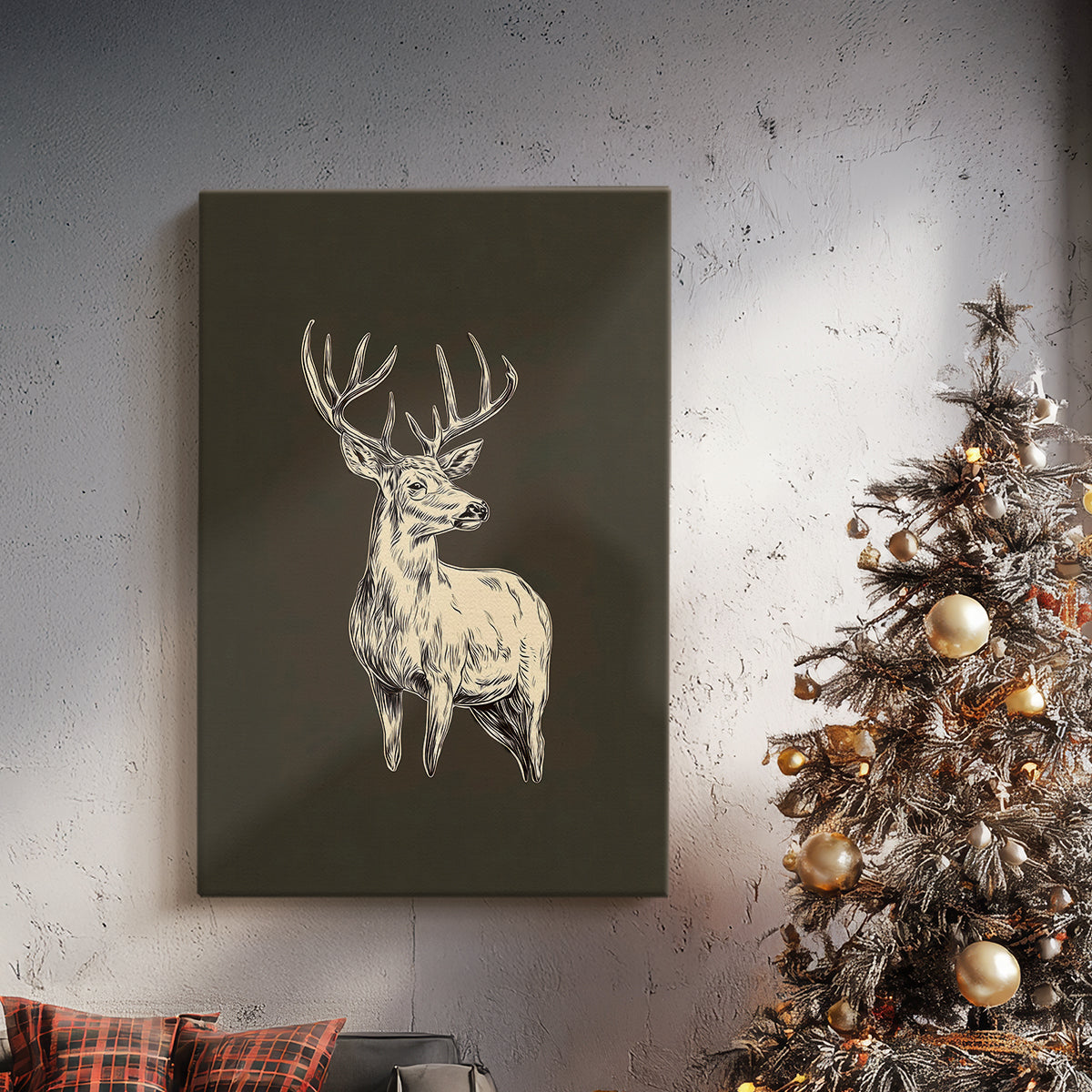 Chalk Blessing of Mistletoe - Canvas Art Print