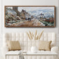 The Road in Vétheuil in Winter, 1879 - Floater Framed Canvas Print
