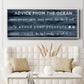 Navy Ocean - Floater Framed Canvas Print