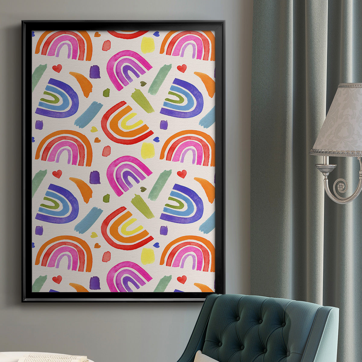 Love Loudly Collection E - Modern Framed Canvas Print