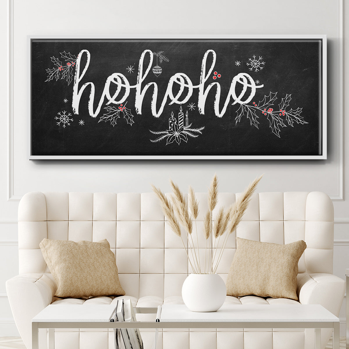Ho Ho Ho - Floater Framed Canvas Print