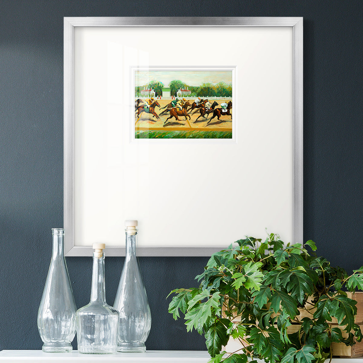 Dat at the Race III Premium Framed Print Double Matboard