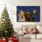 Christmas Labradors, Three Kings - Floater Framed Canvas Print