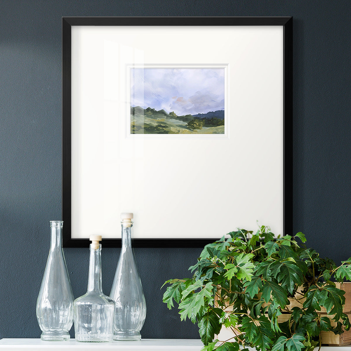 Pastoral Horizons I Premium Framed Print Double Matboard