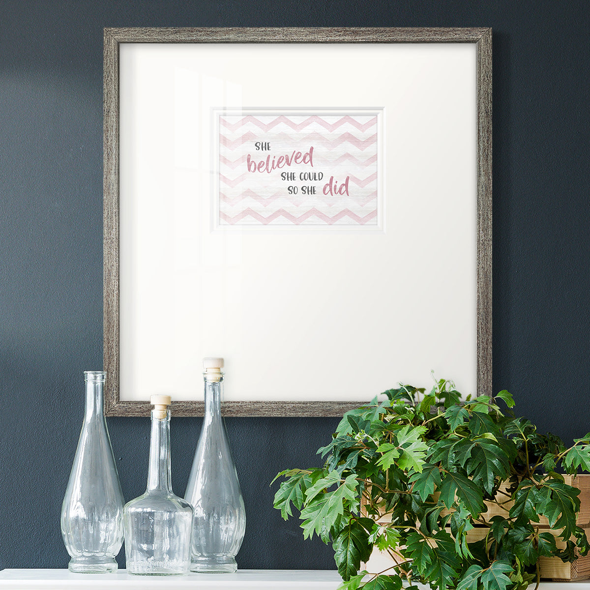 Believed She Could Premium Framed Print Double Matboard