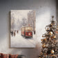 Frostlit Dawn Hearth - Canvas Art Print