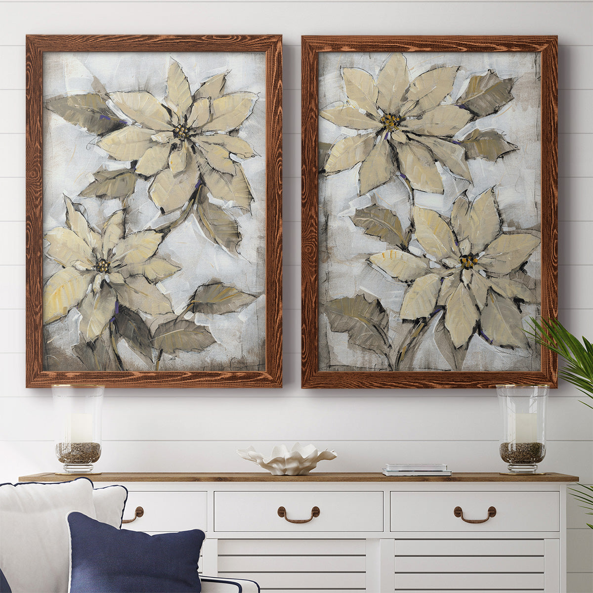 Poinsettia Study I - Premium Framed Canvas - Ready to Hang