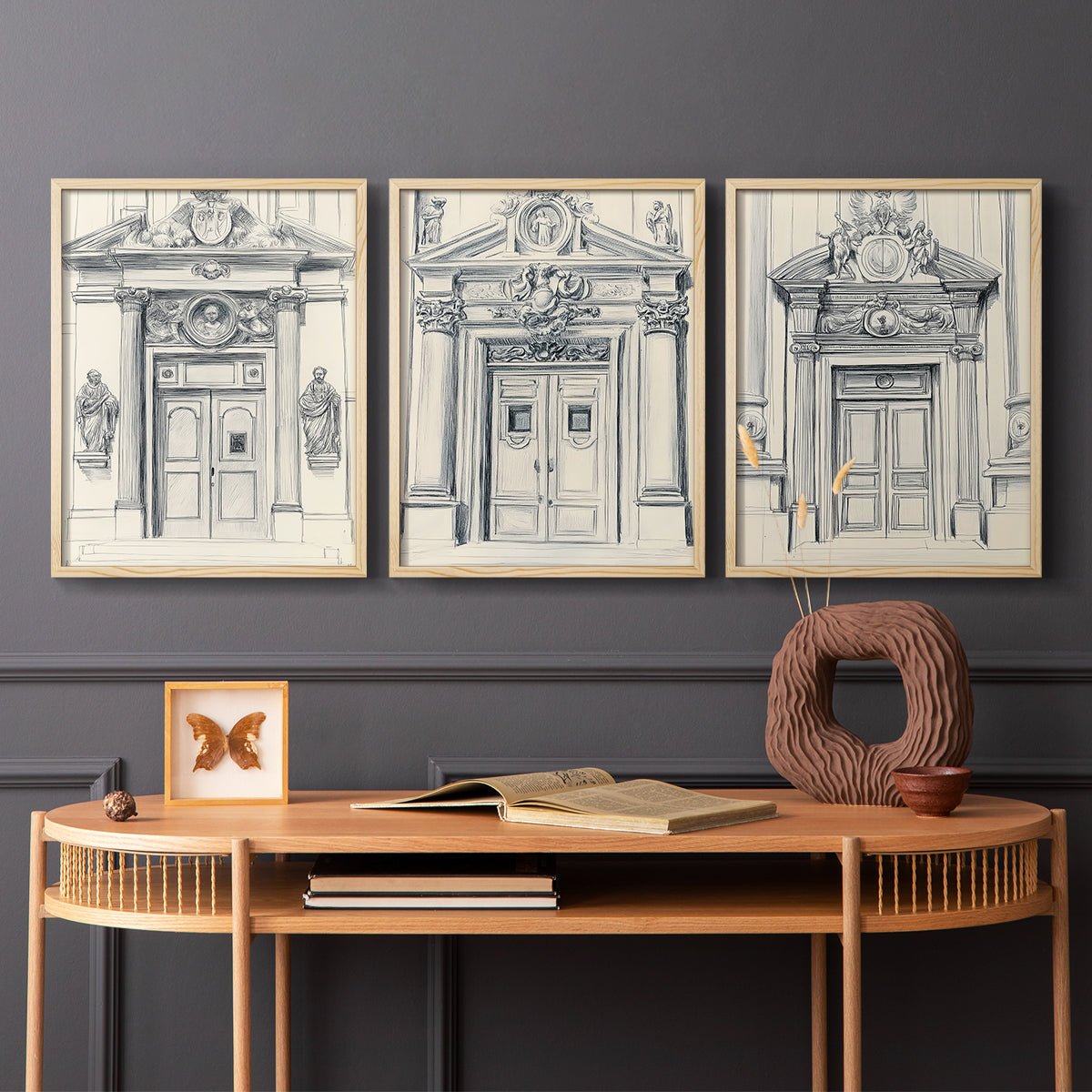 Landscape Study Series V - Restickable Framed Art Set