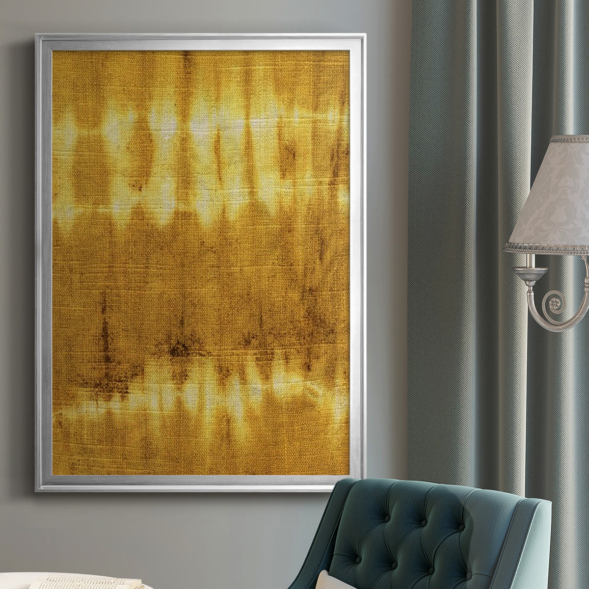 Turmeric Sunrise IV - Modern Framed Canvas Print