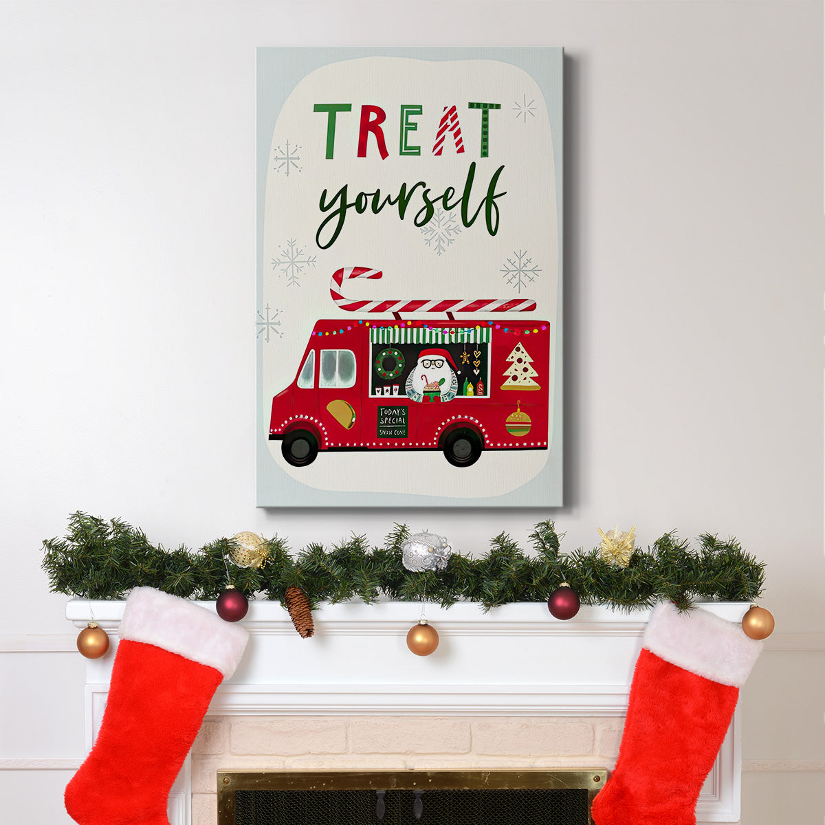 Santa's Foodtruck Collection B - Gallery Wrapped Canvas