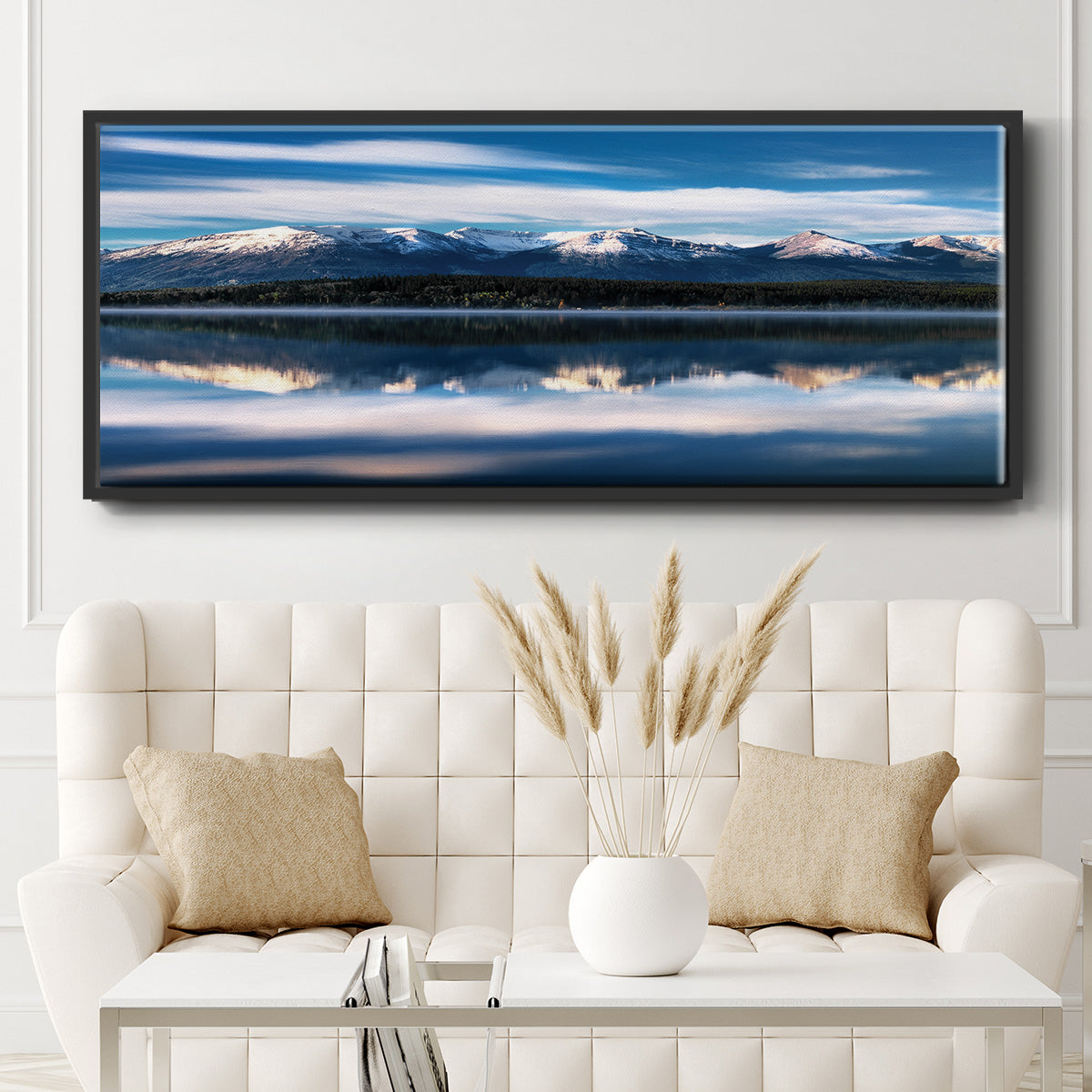 Pyramid Lake - Floater Framed Canvas Print