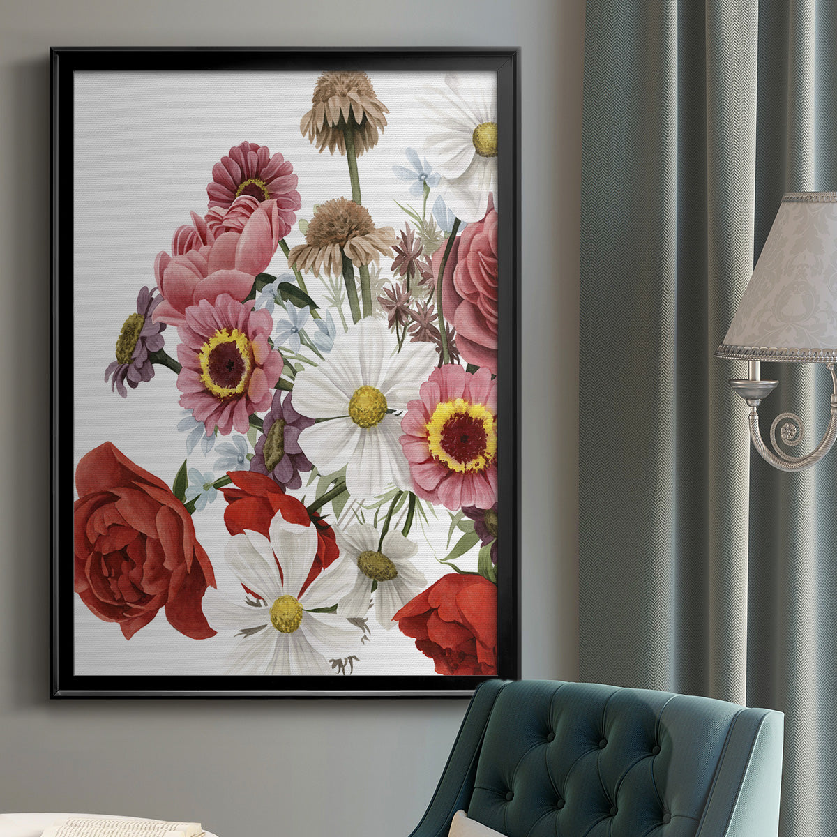 Modern Arrangement II - Modern Framed Canvas Print